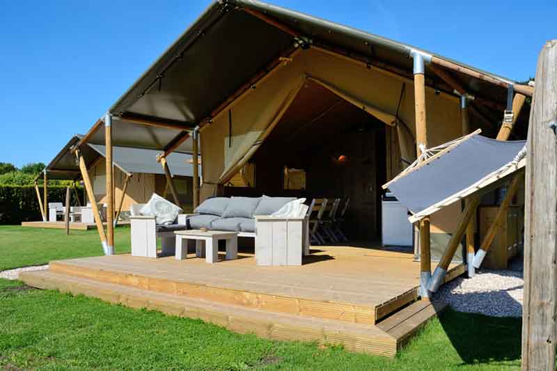 Safaritent for rent at Camping Ketjil in Westvoorne
